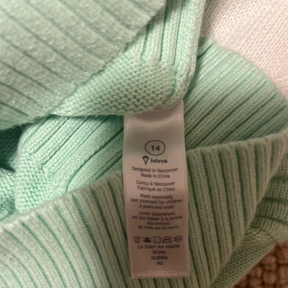 Lululemon Ivviva Youth Ombre Calm After Practice Loose Knit Sweater - Picture 10 of 10